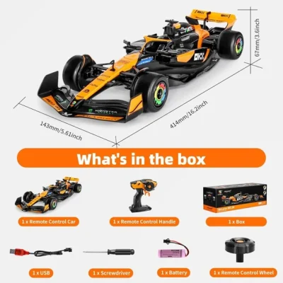 Kumandalı Şarjlı Işıklı Full Fonksiyon 1:14 2.4G Formula 1 McLaren MLC38 - Görsel 5